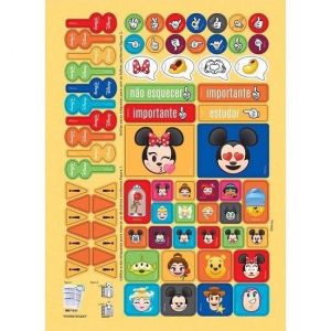 Caderno Espiral Universitário (Grande) 1 Matéria 80 Folhas Capa Dura Disney Emoji Jandaia - Envio de Capas Conforme Disponibilidade do Estoque