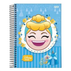 Caderno Espiral Universitário (Grande) 1 Matéria 80 Folhas Capa Dura Disney Emoji Jandaia - Envio de Capas Conforme Disponibilidade do Estoque