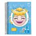 Caderno Espiral Universitário (Grande) 1 Matéria 80 Folhas Capa Dura Disney Emoji Jandaia - Envio de Capas Conforme Disponibilidade do Estoque