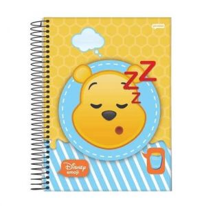 Caderno Espiral Universitário (Grande) 1 Matéria 80 Folhas Capa Dura Disney Emoji Jandaia - Envio de Capas Conforme Disponibilidade do Estoque