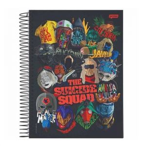 Caderno Espiral Universitário (Grande) 1 Matéria 80 Folhas Capa Dura Esquadrão Suicida Jandaia - Envio de Capas Conforme Disponibilidade do Estoque