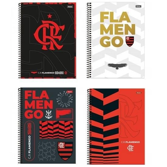 Caderno Espiral Universitário (Grande) 1 Matéria 80 Folhas Capa Dura Flamengo 3392952 Foroni - Envio de Capas Conforme Disponibilidade do Estoque