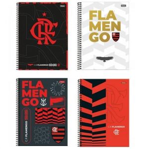 Caderno Espiral Universitário (Grande) 1 Matéria 80 Folhas Capa Dura Flamengo 3392952 Foroni - Envio de Capas Conforme Disponibilidade do Estoque