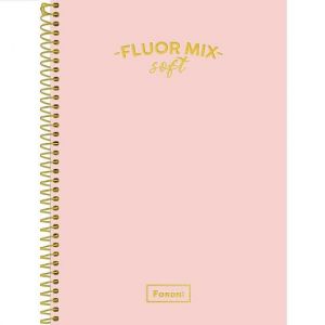 Caderno Espiral Universitário (Grande) 1 Matéria 80 Folhas Capa Dura Fluor Mix Soft 3162698 Foroni - Envio de Capas Conforme Disponibilidade do Estoque