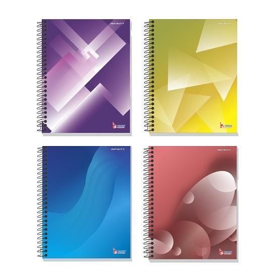 Caderno Espiral Universitário (Grande) 1 Matéria 80 Folhas Capa Dura Infinity 2461 Tamoio - Envio de Capas Conforme Disponibilidade do Estoque