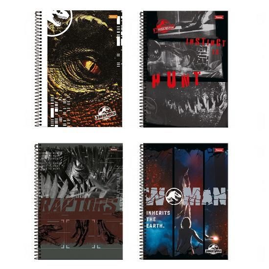 Caderno Espiral Universitário (Grande) 1 Matéria 80 Folhas Capa Dura Jurassic World 3391271 Foroni - Envio de Capas Conforme Disponibilidade do Estoque