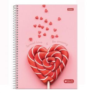 Caderno Espiral Universitário (Grande) 1 Matéria 80 Folhas Capa Dura Like It 309355 Foroni - Envio de Capas Conforme Disponibilidade do Estoque