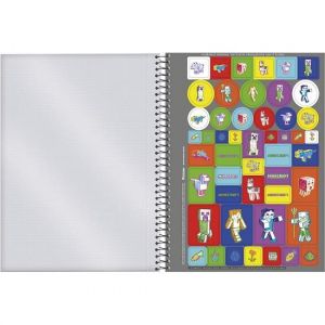 Caderno Espiral Universitário (Grande) 1 Matéria 80 Folhas Capa Dura Minecraft 3369900 Foroni - Envio de Capas Conforme Disponibilidade do Estoque