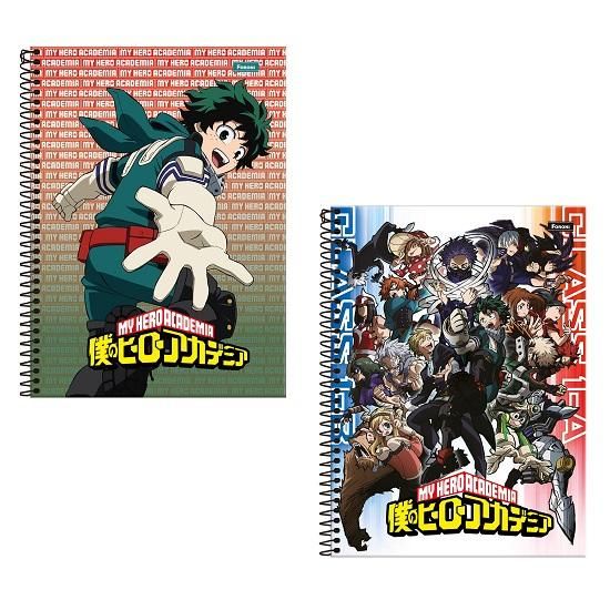 Caderno Espiral Universitário (Grande) 1 Matéria 80 Folhas Capa Dura My Hero Academia 3370207 Foroni - Envio de Capas Conforme Disponibilidade do Estoque