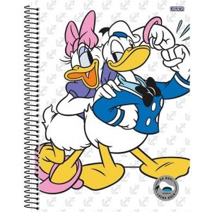 Caderno Espiral Universitário (Grande) 1 Matéria 80 Folhas Capa Dura Pato Donald São Domingos - Envio de Capas Conforme Disponibilidade do Estoque