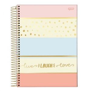 Caderno Espiral Universitário (Grande) 1 Matéria 80 Folhas Capa Dura Petit De La Creme Jandaia - Envio de Capas Conforme Disponibilidade do Estoque