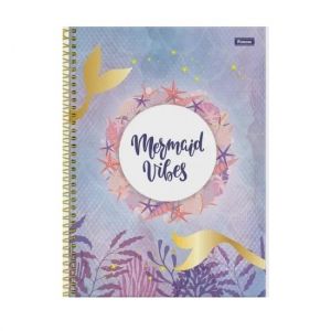 Caderno Espiral Universitário (Grande) 1 Matéria 80 Folhas Capa Dura Sereias 316590 Foroni - Envio de Capas Conforme Disponibilidade do Estoque