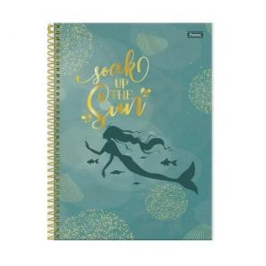 Caderno Espiral Universitário (Grande) 1 Matéria 80 Folhas Capa Dura Sereias 316590 Foroni - Envio de Capas Conforme Disponibilidade do Estoque