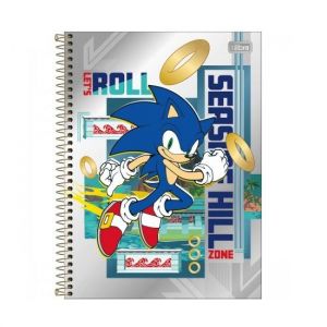 Caderno Espiral Universitário (Grande) 1 Matéria 80 Folhas Capa Dura Sonic Tilibra - Envio de Capas Conforme Disponibilidade do Estoque