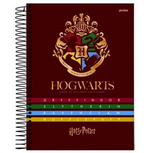 Caderno Espiral Universitário (Grande) 1 Matéria 96 Folhas Capa Dura Harry Potter Hogwarts Jandaia - Envio de Capas Conforme Disponibilidade do Estoque