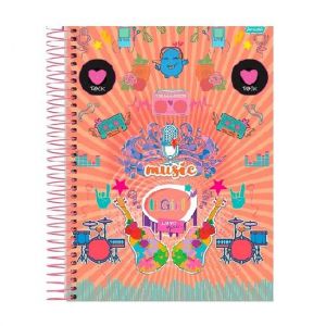 Caderno Espiral Universitário (Grande) 1 Matéria 96 Folhas Capa Dura It Girl Jandaia - Envio de Capas Conforme Disponibilidade do Estoque