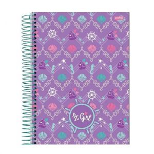 Caderno Espiral Universitário (Grande) 1 Matéria 96 Folhas Capa Dura It Girl Jandaia - Envio de Capas Conforme Disponibilidade do Estoque