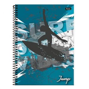 Caderno Espiral Universitário (Grande) 1 Matéria 96 Folhas Capa Dura Jump 308000 Foroni - Envio de Capas Conforme Disponibilidade do Estoque