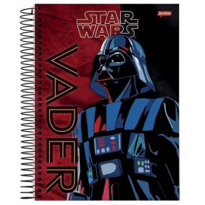 Caderno Espiral Universitário (Grande) 1 Matéria 80 Folhas Capa Dura Star Wars Jandaia - Envio de Capas Conforme Disponibilidade do Estoque