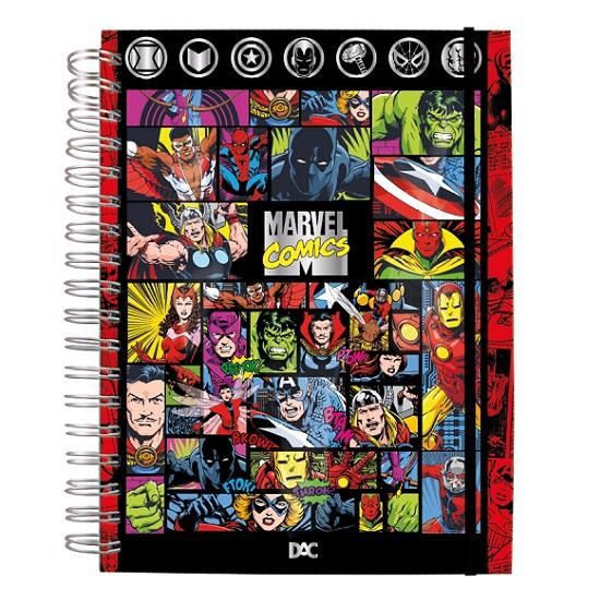 Caderno Espiral Universitário (Grande) 10 Divisórias 80 Folhas Smart Marvel 4389 Dac