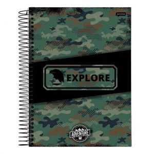 Caderno Espiral Universitário (Grande) 10 Matérias 160 Folhas Capa Dura Adventure Jandaia - Envio de Capas Conforme Disponibilidade do Estoque