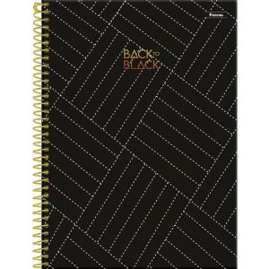 Caderno Espiral Universitário (Grande) 10 Matérias 160 Folhas Capa Dura Back To Black 3182052 Foroni - Envio de Capas Conforme Disponibilidade do Estoque