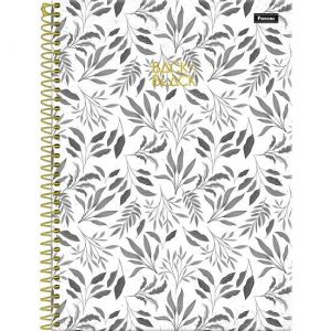 Caderno Espiral Universitário (Grande) 10 Matérias 160 Folhas Capa Dura Back To Black 3182052 Foroni - Envio de Capas Conforme Disponibilidade do Estoque