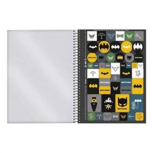 Caderno Espiral Universitário (Grande) 10 Matérias 160 Folhas Capa Dura Batman Teen 338694 Foroni - Envio de Capas Conforme Disponibilidade do Estoque