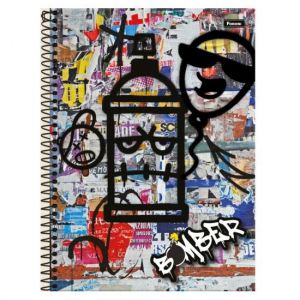 Caderno Espiral Universitário (Grande) 10 Matérias 160 Folhas Capa Dura Bomber 3167410 Foroni - Envio de Capas Conforme Disponibilidade do Estoque