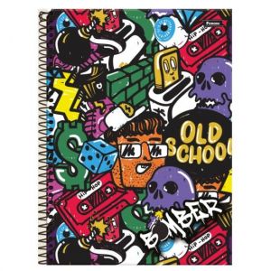 Caderno Espiral Universitário (Grande) 10 Matérias 160 Folhas Capa Dura Bomber 3167410 Foroni - Envio de Capas Conforme Disponibilidade do Estoque