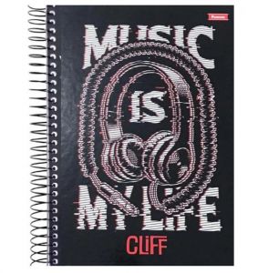 Caderno Espiral Universitário (Grande) 10 Matérias 160 Folhas Capa Dura Cliff Masculino 306686  Foroni - Envio de Capas Conforme Disponibilidade do Estoque