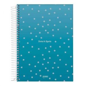 Caderno Espiral Universitário (Grande) 10 Matérias 160 Folhas Capa Dura Dots Spots Jandaia - Envio de Capas Conforme Disponibilidade do Estoque 