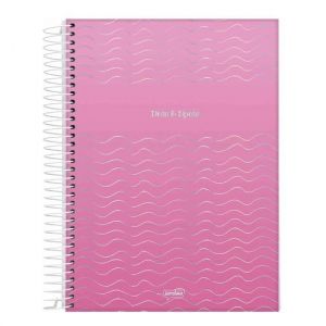 Caderno Espiral Universitário (Grande) 10 Matérias 160 Folhas Capa Dura Dots Spots Jandaia - Envio de Capas Conforme Disponibilidade do Estoque 