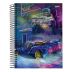 Caderno Espiral Universitário (Grande) 10 Matérias 160 Folhas Capa Dura Fast Race Jandaia - Envio de Capas Conforme Disponibilidade do Estoque