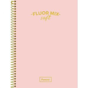 Caderno Espiral Universitário (Grande) 10 Matérias 160 Folhas Capa Dura Fluor Mix Soft 3162680 Foroni - 