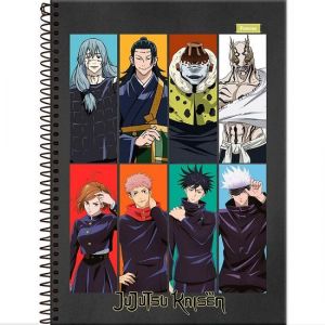 Caderno Espiral Universitário (Grande) 10 Matérias 160 Folhas Capa Dura Jujutsu Kaisen 337079 Foroni - Envio de Capas Conforme Disponibilidade do Estoque