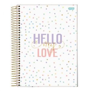 Caderno Espiral Universitário (Grande) 10 Matérias 160 Folhas Capa Dura La Creme Jandaia - Envio de Capas Conforme Disponibilidade do Estoque