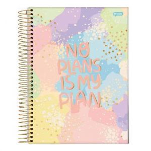 Caderno Espiral Universitário (Grande) 10 Matérias 160 Folhas Capa Dura La Creme Jandaia - Envio de Capas Conforme Disponibilidade do Estoque