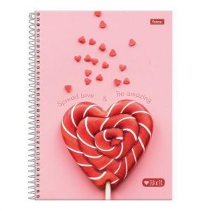 Caderno Espiral Universitário (Grande) 10 Matérias 160 Folhas Capa Dura Like It 309356 Foroni - Envio de Capas Conforme Disponibilidade do Estoque 