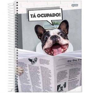 Caderno Espiral Universitário (Grande) 10 Matérias 160 Folhas Capa Dura Pets Love Jandaia - Envio de Capas Conforme Disponibilidade do Estoque