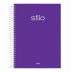 Caderno Espiral Universitário (Grande) 10 Matérias 160 Folhas Capa Dura Roxo Neon Stilo Jandaia