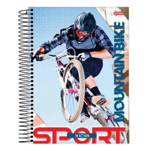 Caderno Espiral Universitário (Grande) 10 Matérias 160 Folhas Capa Dura Sport Jandaia - Envio de Capas Conforme Disponibilidade do Estoque