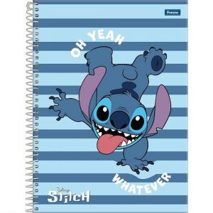 Caderno Espiral Universitário (Grande) 10 Matérias 160 Folhas Capa Dura Stitch 3365246 Foroni - Envio de Capas Conforme Disponibilidade do Estoque