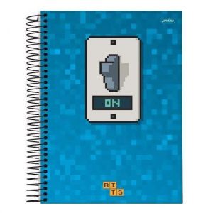 Caderno Espiral Universitário (Grande) 15 Matérias 240 Folhas Capa Dura BITS Jandaia -  Envio de Capas Conforme Disponibilidade do Estoque