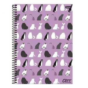 Caderno Espiral Universitário (Grande) 15 Matérias 240 Folhas Capa Dura Cliff Feminino 306683 Foroni - Envio de Capas Conforme Disponibilidade do Estoque