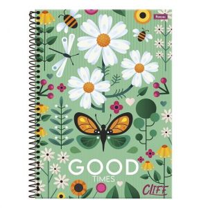 Caderno Espiral Universitário (Grande) 15 Matérias 240 Folhas Capa Dura Cliff Feminino 306683 Foroni - Envio de Capas Conforme Disponibilidade do Estoque