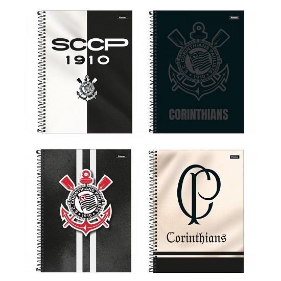 Caderno Espiral Universitário (Grande) 15 Matérias 240 Folhas Capa Dura Corinthians 3388777 Foroni - Envio de Capas Conforme Disponibilidade do Estoque