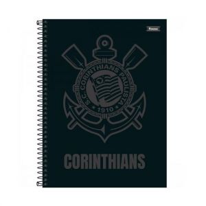 Caderno Espiral Universitário (Grande) 15 Matérias 240 Folhas Capa Dura Corinthians 3388777 Foroni - Envio de Capas Conforme Disponibilidade do Estoque