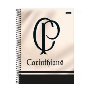 Caderno Espiral Universitário (Grande) 15 Matérias 240 Folhas Capa Dura Corinthians 3388777 Foroni - Envio de Capas Conforme Disponibilidade do Estoque