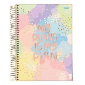 Caderno Espiral Universitário (Grande) 15 Matérias 240 Folhas Capa Dura La Creme Jandaia - Envio de Capas Conforme Disponibilidade do Estoque